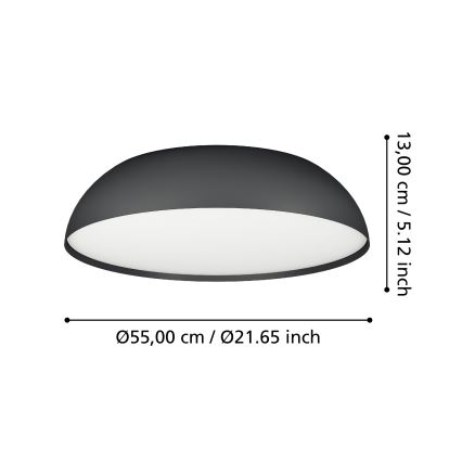 Eglo - LED RGBW Dimmable φωτιστικό οροφής 3xLED/11W/230V 2700-6500K διάμετρος 55 cm