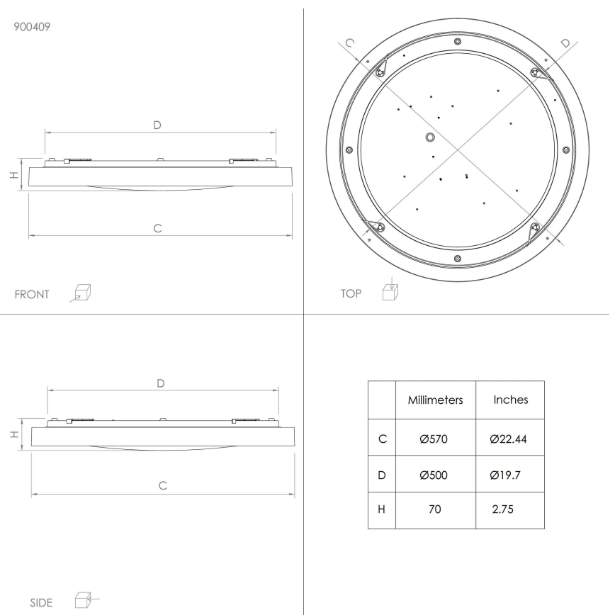 Eglo - LED RGBW Dimmable φωτιστικό οροφής LED/34,5W/230V 2700-6500K
