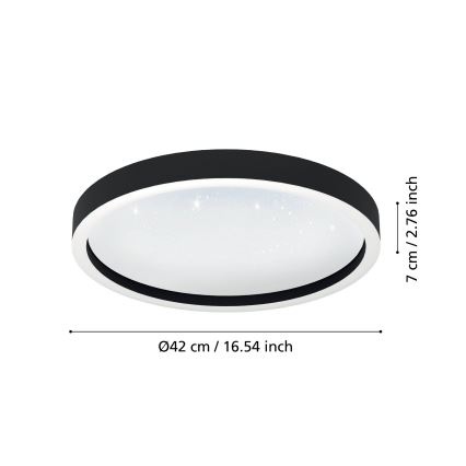 Eglo - LED RGBW Dimmable φωτιστικό οροφής LED/17,8W/230V 2700-6500K