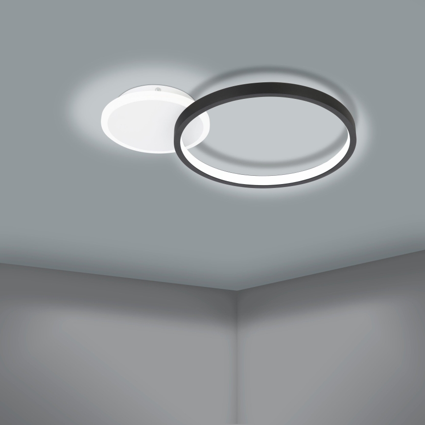 Eglo - Φωτιστικό οροφής LED Dimmable LED/15W/230V μαύρο + τηλεχειριστήριο