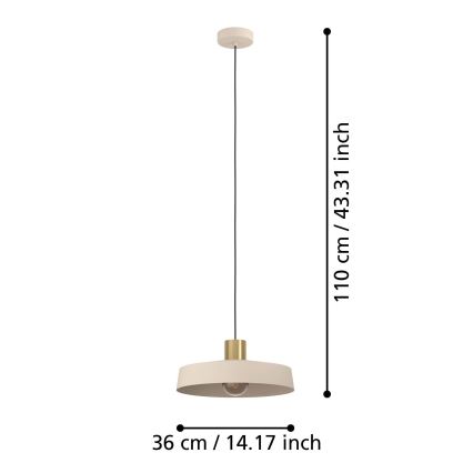 Eglo - Κρεμαστό φωτιστικό οροφής 1xE27/40W/230V
