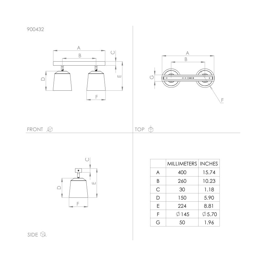 Eglo - Φωτιστικό σποτ 2xE27/25W/230V