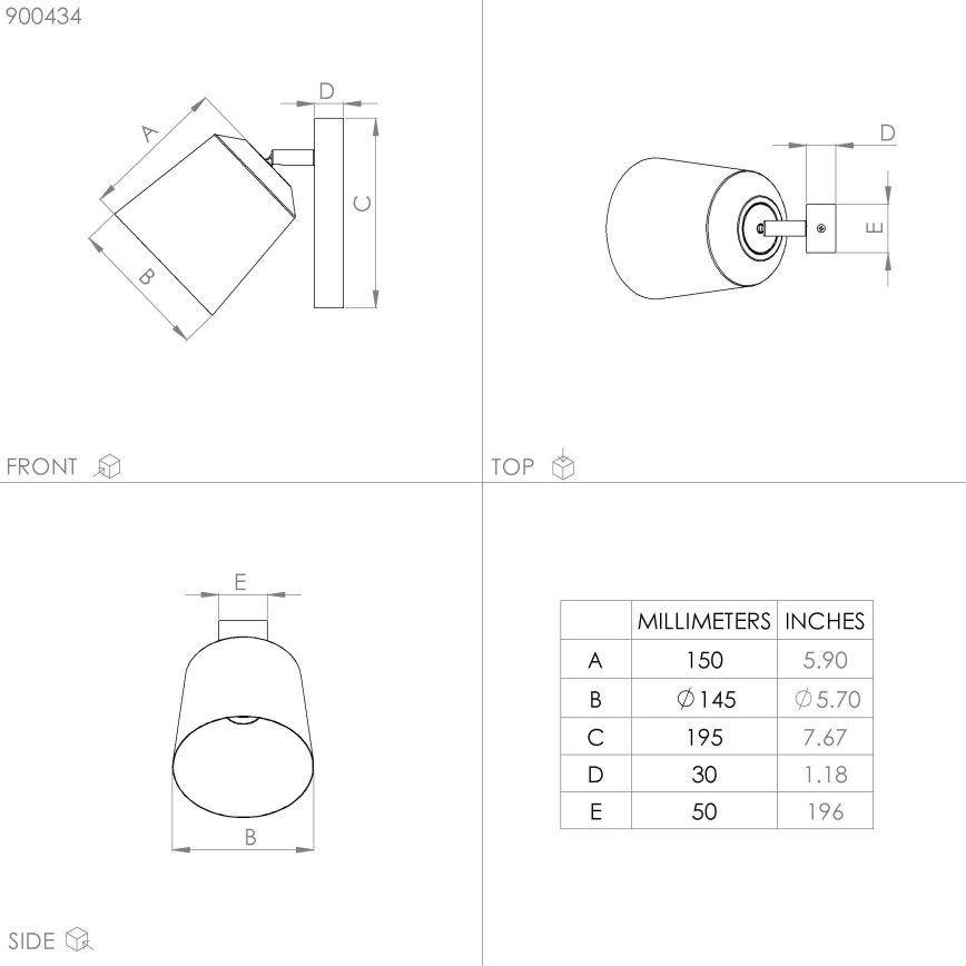 Eglo - Φωτιστικό τοίχου 1xE27/25W/230V