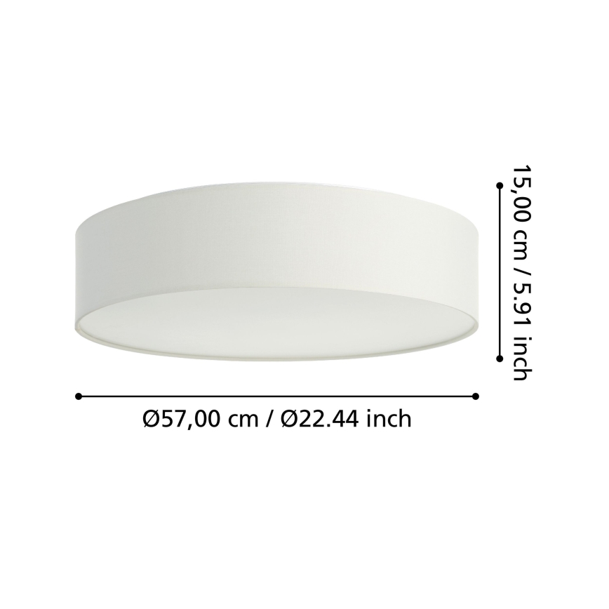 Eglo - LED RGBW Dimmable φωτιστικό οροφής LED/35W/230V 2700-6500K λευκό
