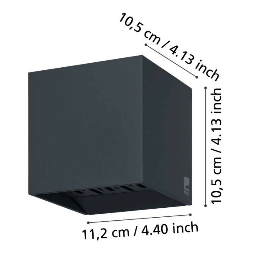 Eglo - Επιτοίχιο φωτιστικό εξωτερικού χώρου LED 2xLED/3,3W/230V IP54