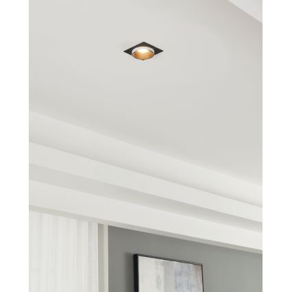 Eglo - Εντοιχισμένο φωτιστικό 1xGU10/35W/230V μαύρο