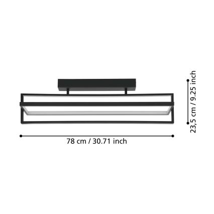 Eglo - Φωτιστικό οροφής LED Dimmable LED/34W/230V + τηλεχειριστήριο