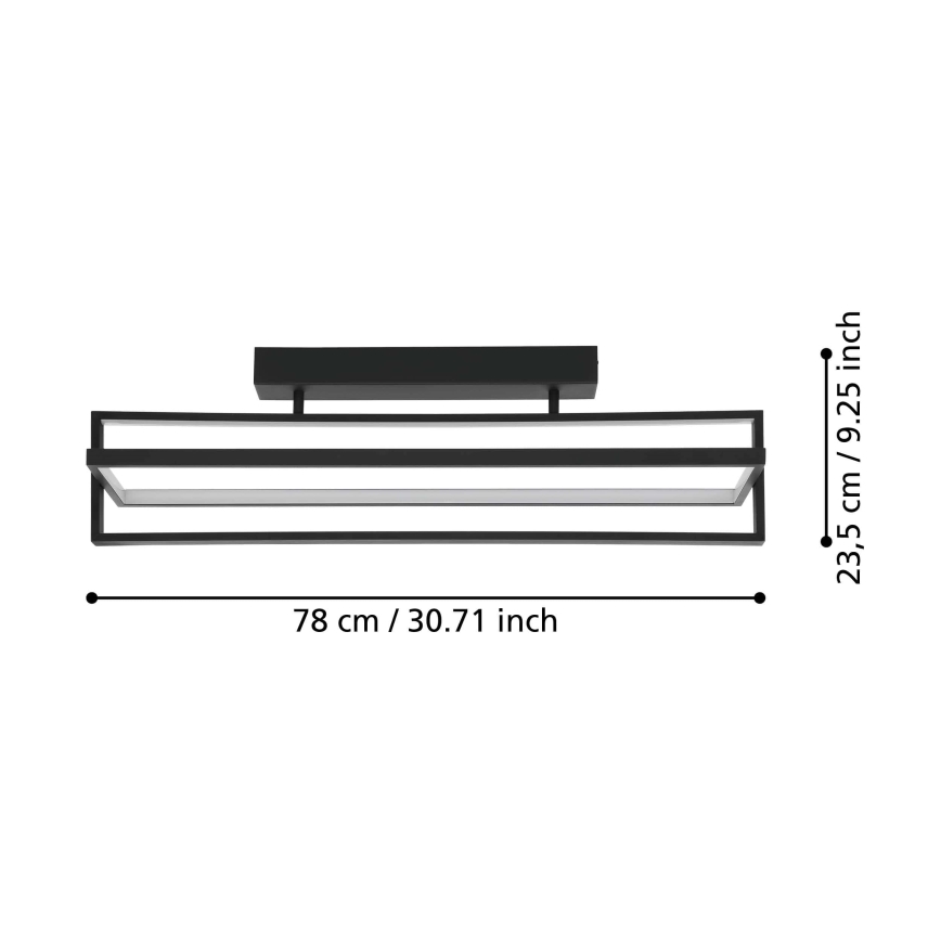 Eglo - Φωτιστικό οροφής LED Dimmable LED/34W/230V + τηλεχειριστήριο