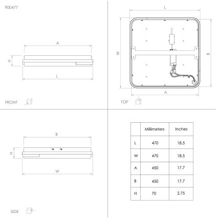 Eglo - LED RGBW Dimmable φωτιστικό οροφής LED/22W/230V 2700-6500K