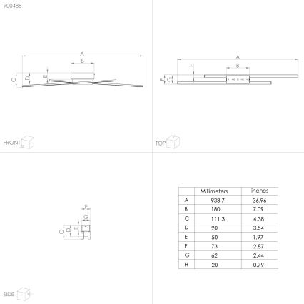Eglo - LED Ρυθμιζόμενο φωτιστικό οροφής 2xLED/13W/230V