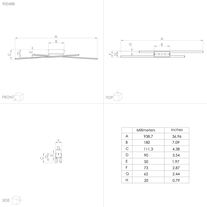Eglo - LED Ρυθμιζόμενο φωτιστικό οροφής 2xLED/13W/230V