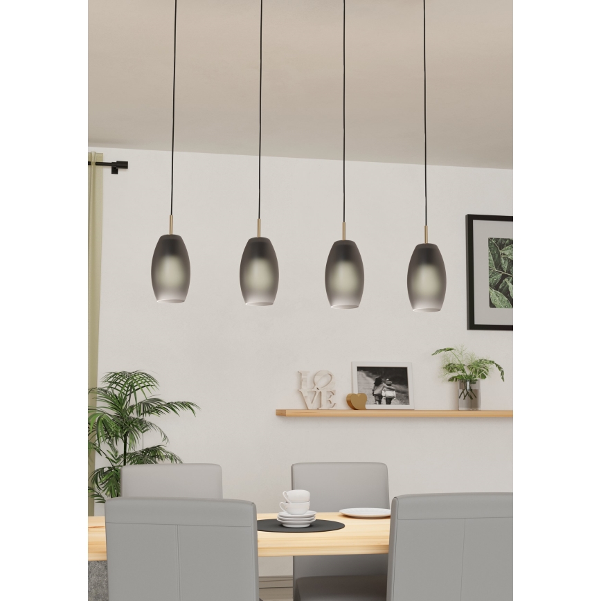 Eglo - Κρεμαστό φωτιστικό οροφής ράγα 4xE27/40W/230V
