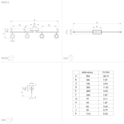 Eglo - Φωτιστικό σποτ LED 4xLED/3,2W/230V + 2xLED/3,3W/230V