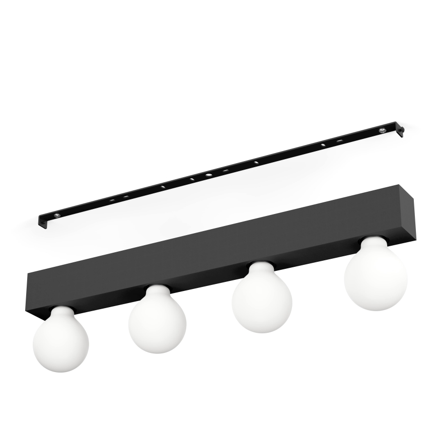 Eglo - Φωτιστικό τοίχου 4xE27/40W/230V μαύρο
