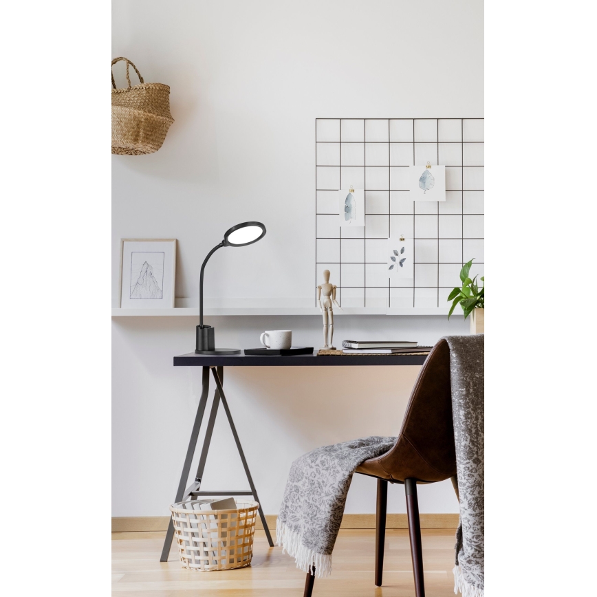 Eglo - Επιτραπέζιο φωτιστικό LED Dimmable LED/2,1W/5V 1500 mAh 3000-6500K μαύρο