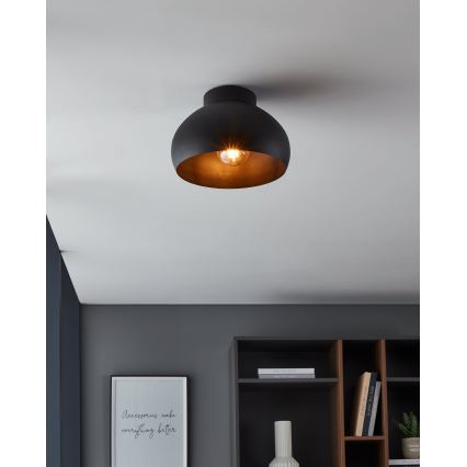 Eglo - Οροφής φωτιστικό 1xE27/40W/230V μαύρο