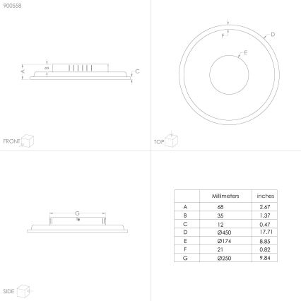 Eglo - Φωτιστικό οροφής LED LED/27W/230V