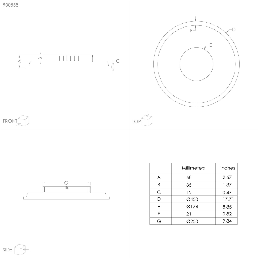 Eglo - Φωτιστικό οροφής LED LED/27W/230V