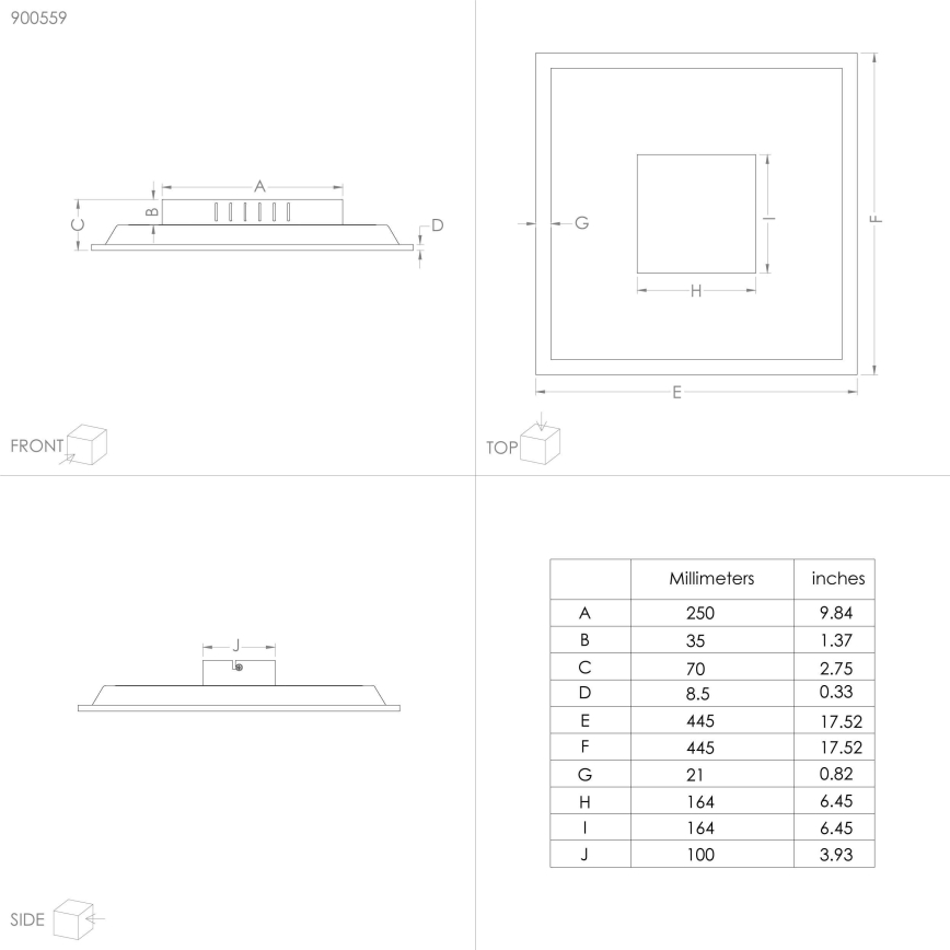 Eglo - Φωτιστικό οροφής LED LED/28W/230V
