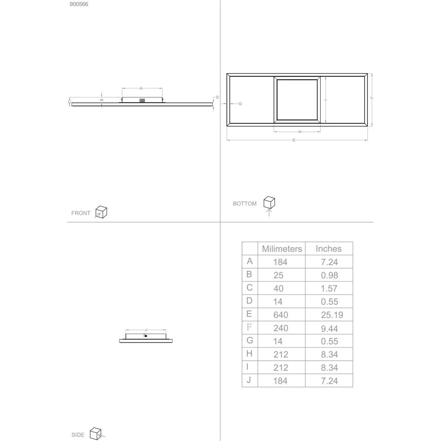 Eglo - LED RGBW Dimmable φωτιστικό οροφής LED/21W/230V