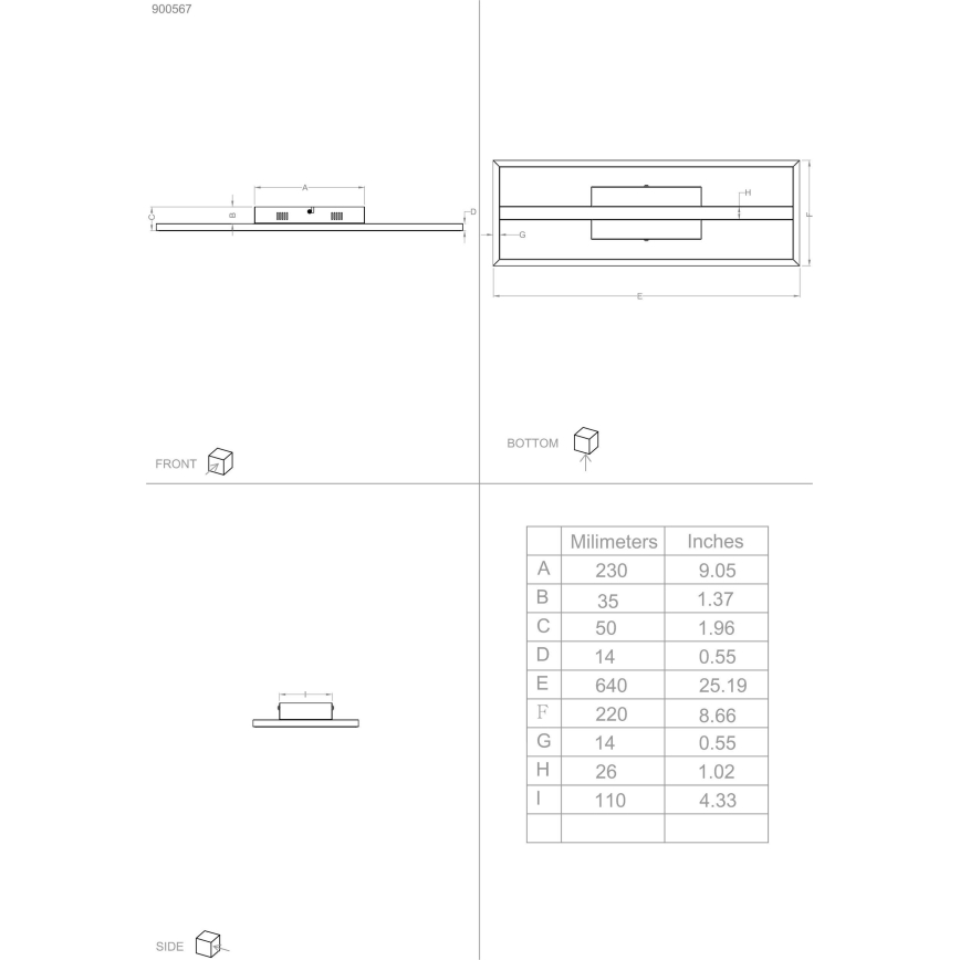 Eglo - LED RGBW Dimmable φωτιστικό οροφής LED/21W/230V 3000-6500K