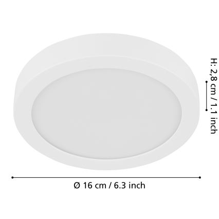 Eglo - LED Dimmable φωτιστικό οροφής LED/11W/230V λευκό