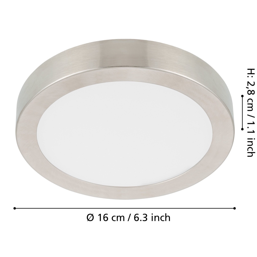 Eglo - LED Dimmable φωτιστικό οροφής LED/11W/230V ματ χρώμιο