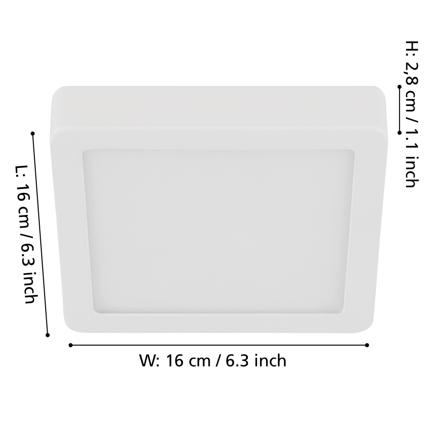 Eglo - LED Dimmable φωτιστικό οροφής LED/11W/230V λευκό
