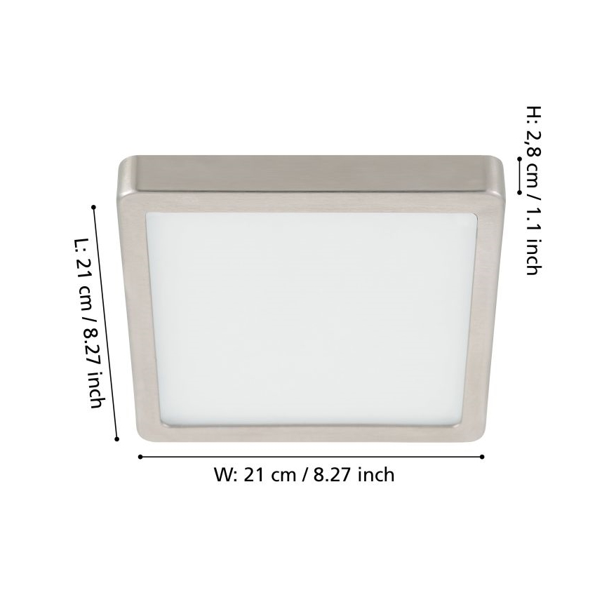 Eglo - LED Dimmable φωτιστικό οροφής LED/17W/230V ματ χρώμιο