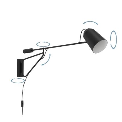 Eglo - Λάμπα τοίχου 1xE27/28W/230V