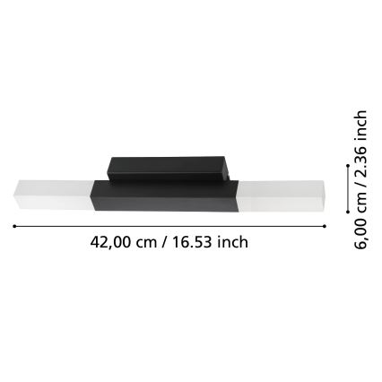 Eglo - Φωτιστικό τοίχου μπάνιου LED 2xLED/5,5W/230V IP44