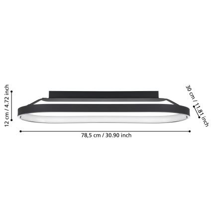 Eglo - LED Dimmable φωτιστικό οροφής LED/27W/230V