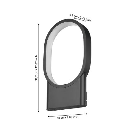 Eglo - Φωτιστικό τοίχου LED LED/10,8W/230V