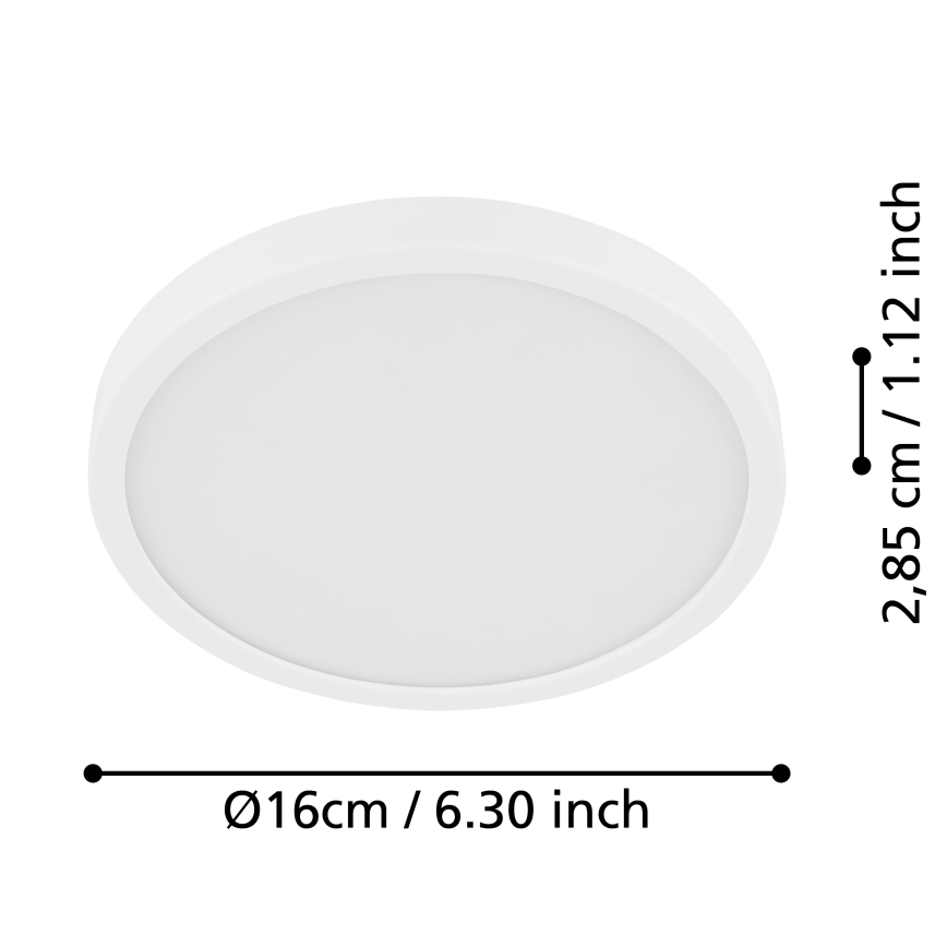 Eglo - Οροφιαίο φωτιστικό μπάνιου LED/11W/230V IP44 λευκό Ø 16 cm