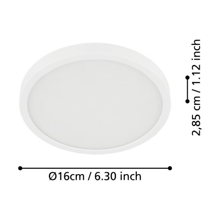 Eglo - Φωτιστικό οροφής μπάνιου LED LED/11W/230V IP44 λευκό
