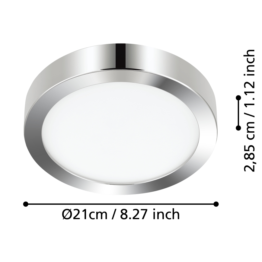 Eglo - Φωτιστικό οροφής μπάνιου LED LED/17W/230V IP44 γυαλιστερό χρώμιο