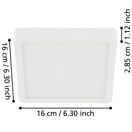 Eglo - Φωτιστικό οροφής μπάνιου LED LED/11W/230V IP44 λευκό