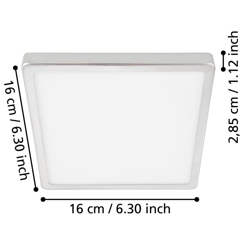 Eglo - Φωτιστικό οροφής μπάνιου LED LED/11W/230V IP44 γυαλιστερό χρώμιο