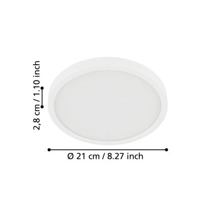 Eglo - Φωτιστικό οροφής μπάνιου LED LED/17W/230V λευκό IP44