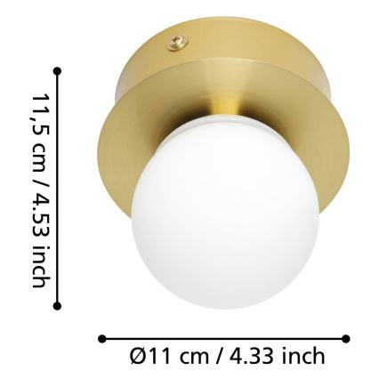 Eglo - Φωτιστικό οροφής μπάνιου LED LED/3,3W/230V IP44 χρυσό