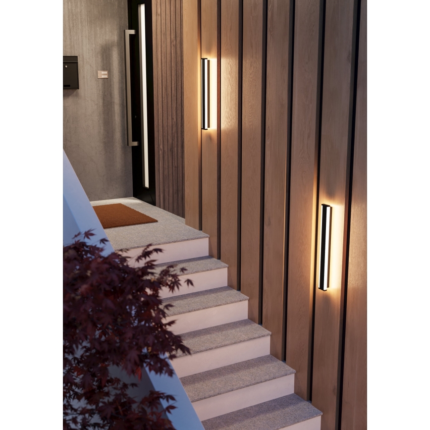 Eglo - Επιτοίχιο φωτιστικό εξωτερικού χώρου LED 2xLED/7W/230V 3000K IP55 μαύρο