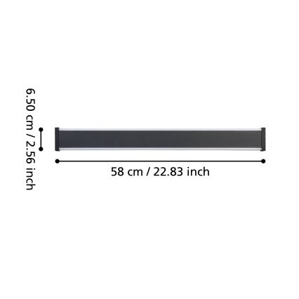 Eglo - Επιτοίχιο φωτιστικό εξωτερικού χώρου LED 2xLED/7W/230V 3000K IP55 μαύρο