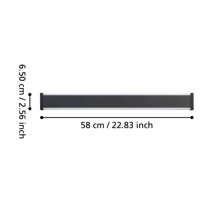Eglo - Επιτοίχιο φωτιστικό εξωτερικού χώρου LED 2xLED/7W/230V 3000K IP55 μαύρο