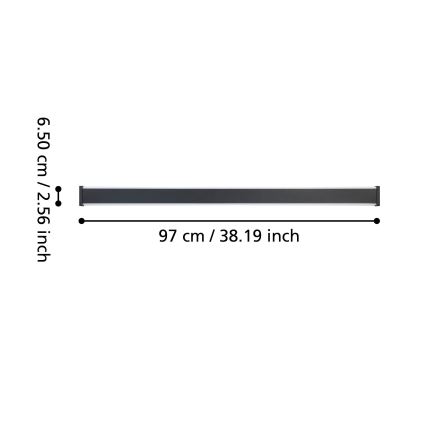 Eglo - Επιτοίχιο φωτιστικό εξωτερικού χώρου LED 2xLED/11W/230V 3000K IP55
