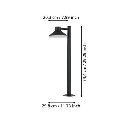 Eglo - Φωτιστικό LED εξωτερικού χώρου 1xGU10/4,6W/230V IP44