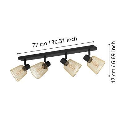 Eglo - Φωτιστικό σποτ 4xE27/40W/230V