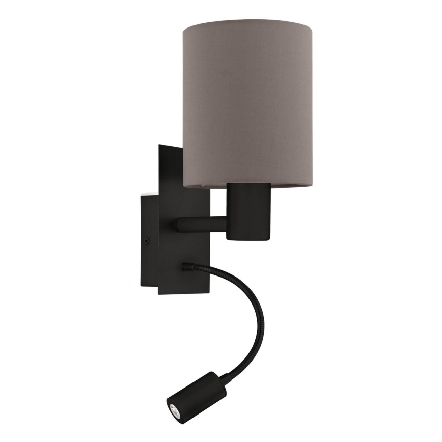 Eglo - Φωτιστικό τοίχου LED 1xE27/40W/230V + LED/3,8W καφέ