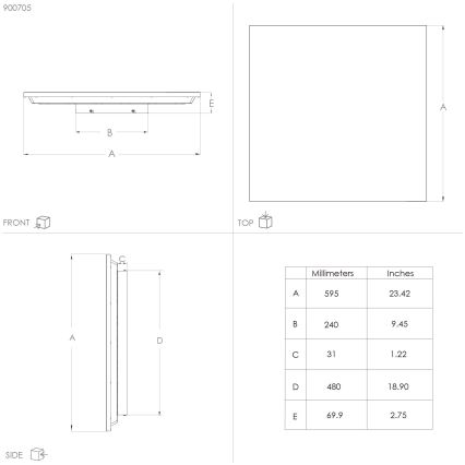 Eglo - Φωτιστικό οροφής LED LED/32W/230V