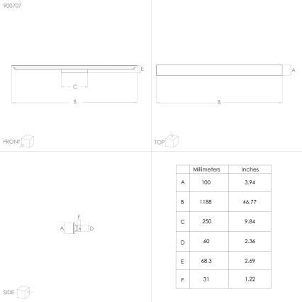 Eglo - Φωτιστικό οροφής LED LED/20,5W/230V 4000K 118,7 cm