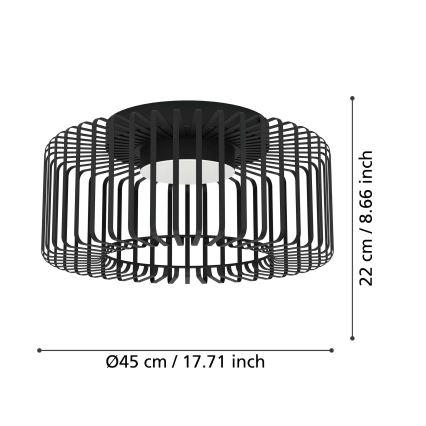 Eglo - LED RGBW Dimmable φωτιστικό οροφής LED/22W/230V 2700-6500K